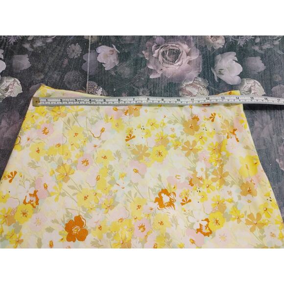 Rumor A-Line Mini Skirt High Waist Floral Print Yellow Multicolor Womens Size 10 - Picture 9 of 10